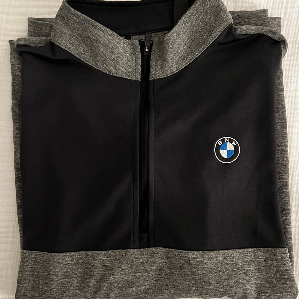 Adidas x BMW Quarter Zip Pullover | Men’s Large | Gray & Black
